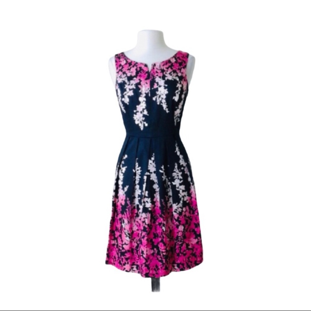 White House Black Market Floral Dress Formal Pink